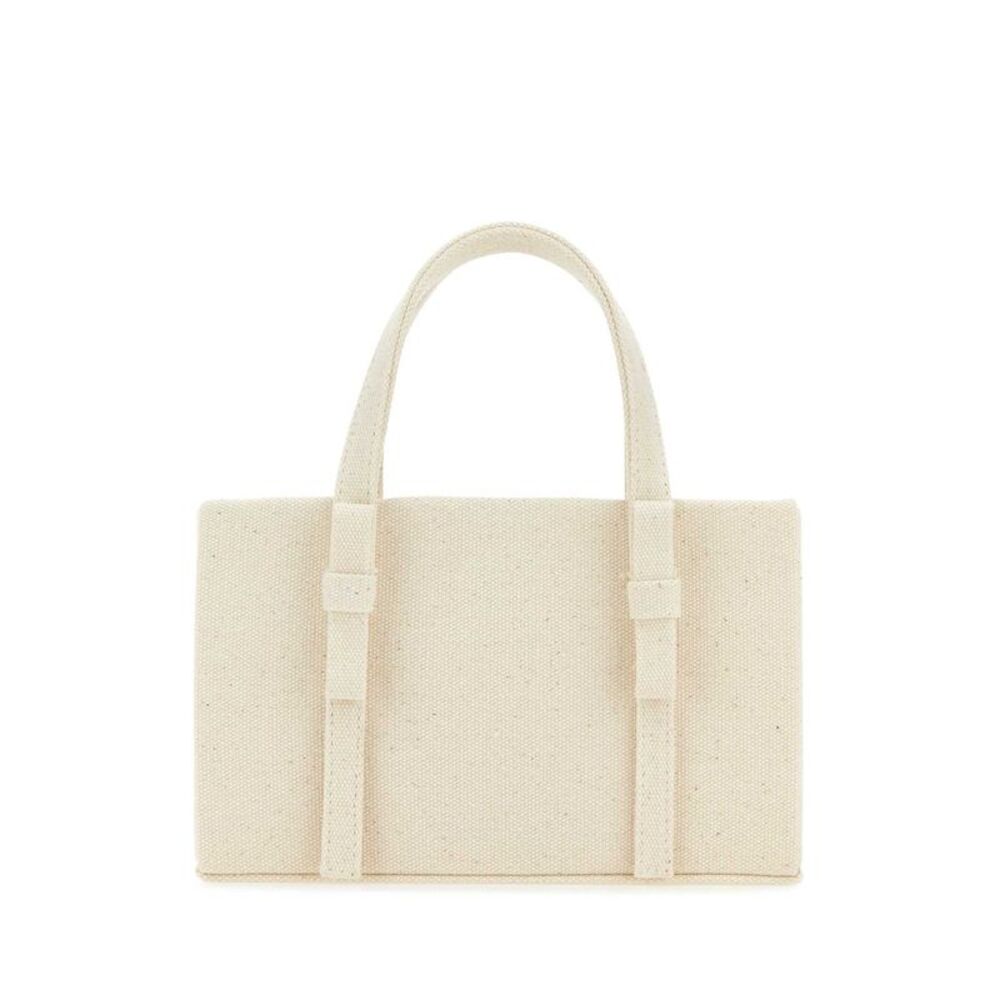 Kara Women Ivory Canvas Handbag
